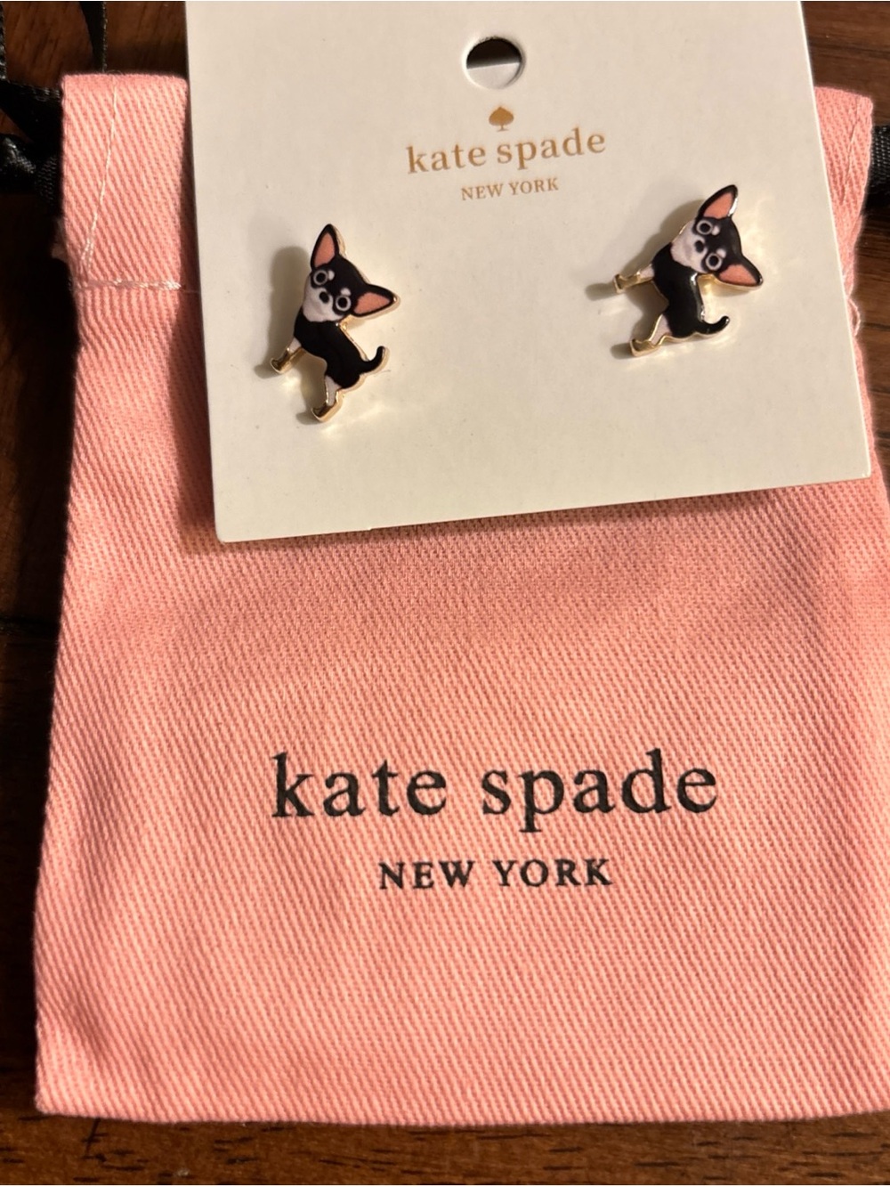 Kate Spade New York Chihuahua Dog Stud Enamel